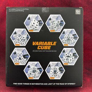 VARIABLE CUBE SPLICING PUZZLE SOFT BUILDING BLOCKS, AGE 6+, NEW